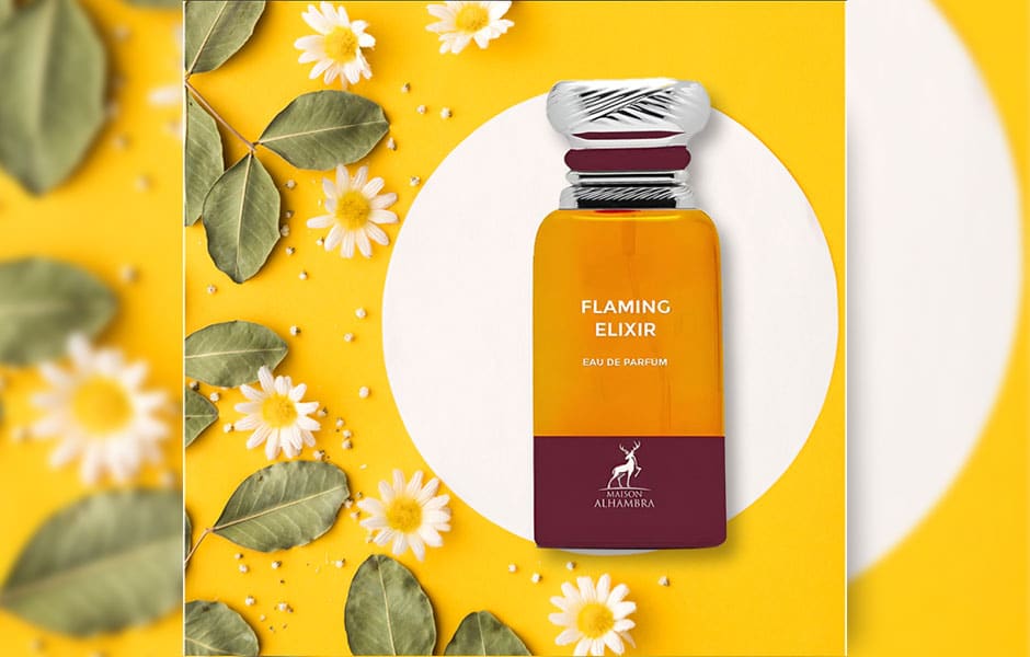 میسون الحمبرا فلامینگ الکسیر (Maison Alhambra Flaming Elixir)، در واقع عطری برای پاییز و زمستان است.